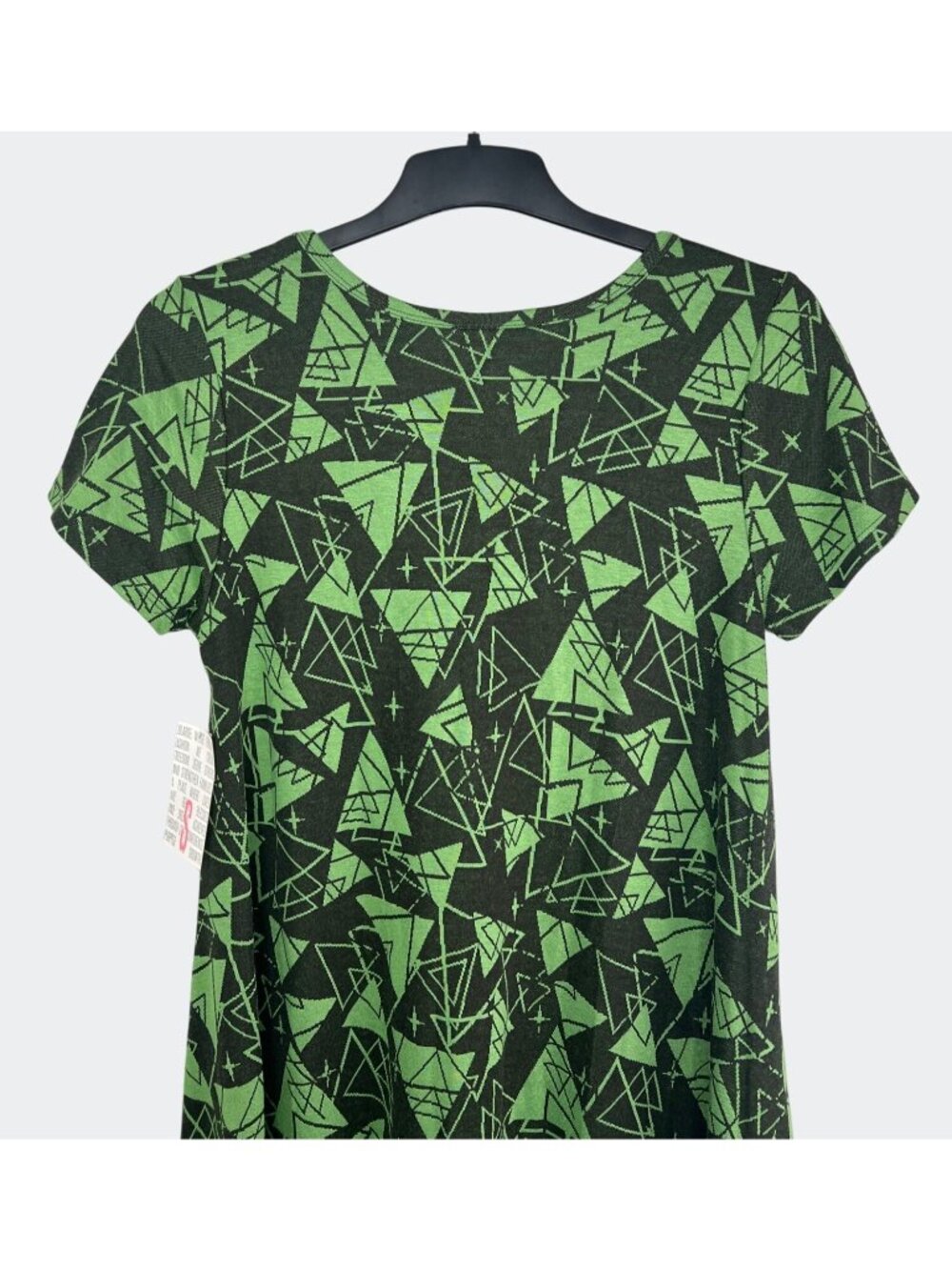 Lularoe Carly Geometric Print Green & Black Short Sleeve Dress Small - Picture 6 of 15